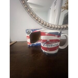 Pride of America Coffee Mug w/ Box – Island Heritage 2009 – Patriotic Flag